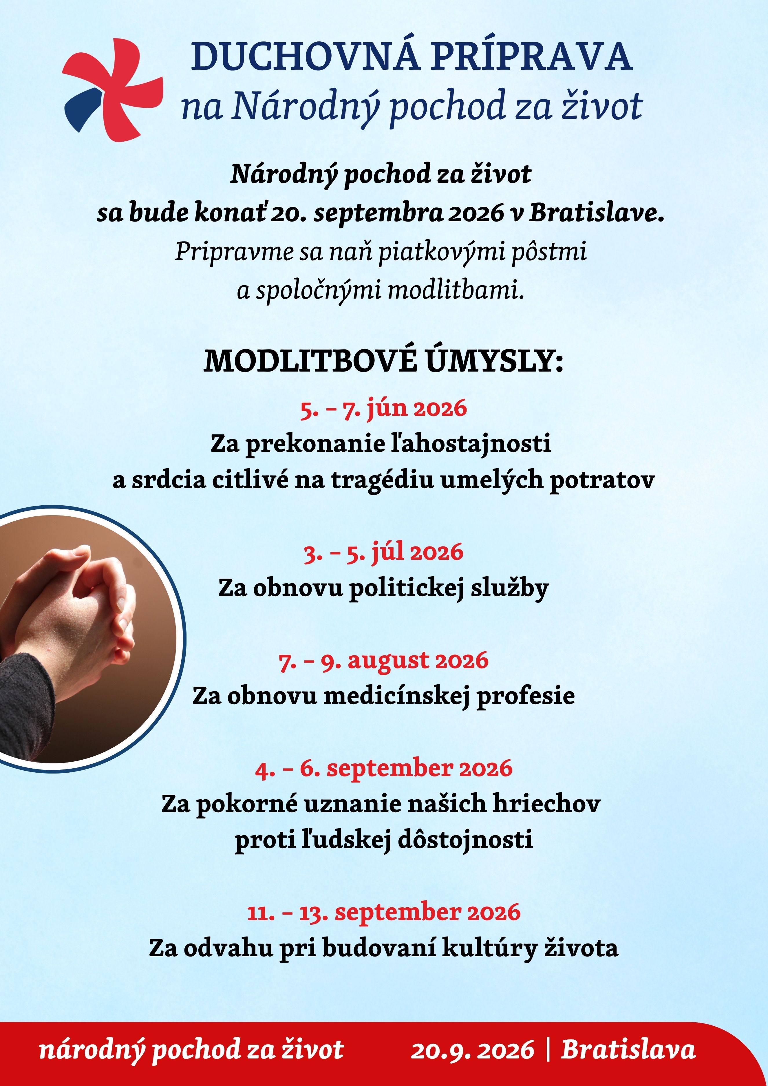 Duchovna priprava pochod 2026